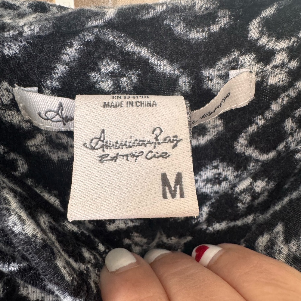 American Rag Black and White Geometric Wide Leg romper